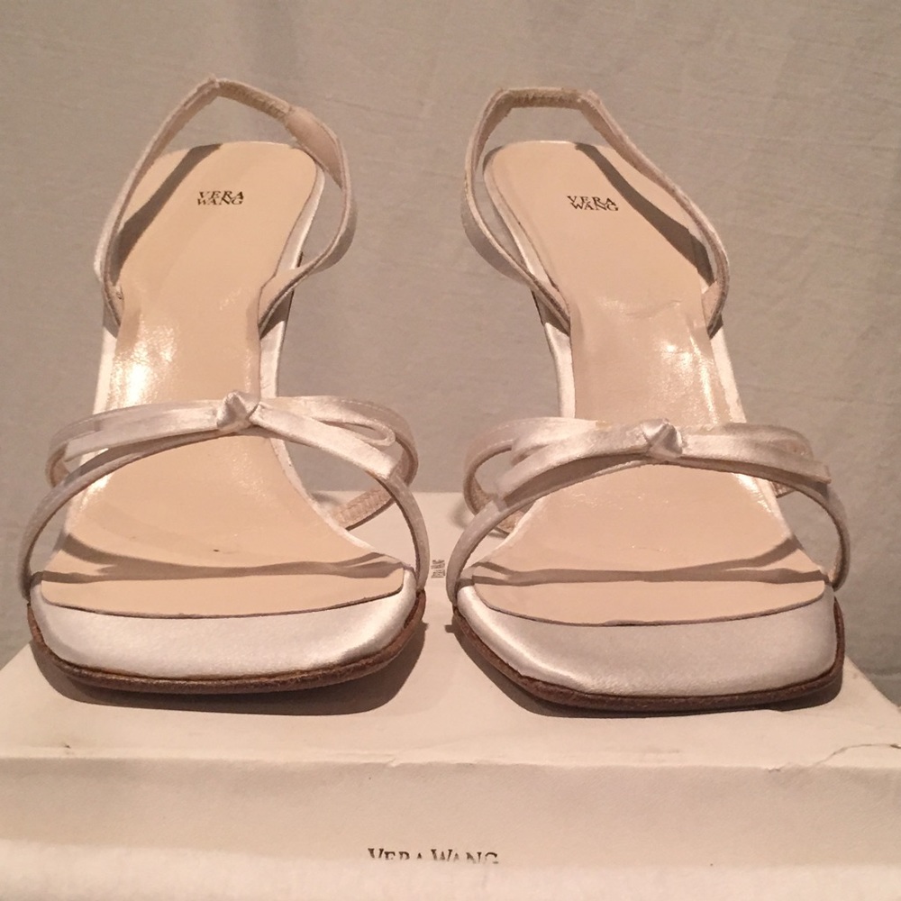 Vera Wang satin shoes.